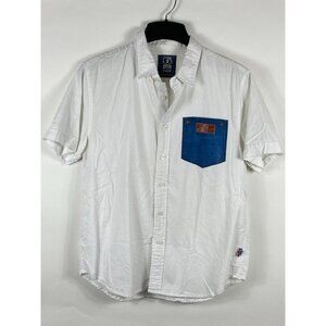 Giordano Hello Kitty 40th Anniversary Button Up Pocket Short Sleeve Shirt 3 F97